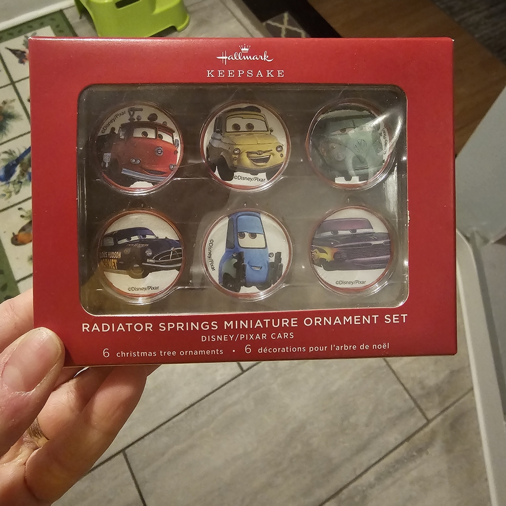 Hallmark Disney Cars Radiator Springs Ornament Set and Tree Topper With Skirt - Picture 6 of 9